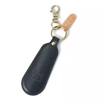 Рожок для обуви Брелок для обуви Кожа Натуральная кожа Коровья кожа Унисекс Темно-синий [IL BISONTE] Женский Мужской тёмно-синий