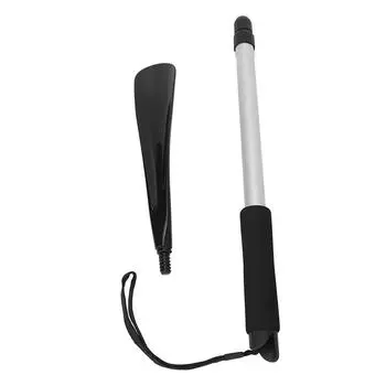 Рожок для обуви из алюминиевой трубки Телескопический рожок для обуви с подвешиванием на веревке Выдвижной подъемник для обуви с длинной ручкой