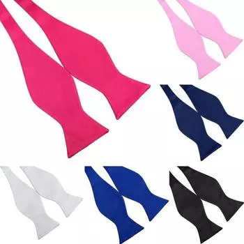 Розничная оптовая продажа, модные мужские галстуки-бабочки, однотонные однотонные шелковые галстуки-бабочки, разноцветные серебряный