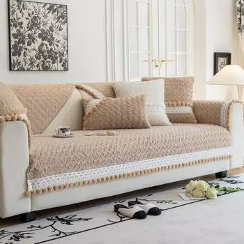 Розовая бархатная подушка для дивана, зимняя нескользящая мягкая подушка, плюшевый кожаный чехол для дивана, новый чехол, тканевое полотенце 70x70