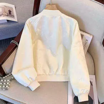 Розовая бейсбольная куртка Xiaoxiangfeng с дисковой пряжкой, женская короткая, весна-осень 2024 года, новая маленькая куртка в китайском стиле S розовый