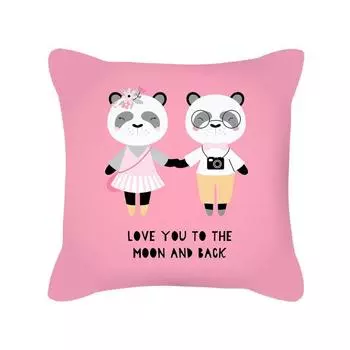 Розовая девчачья наволочка цвета персика на День святого Валентина, квадратная наволочка из ткани для дома, в комплект не входит наполнитель подушки Peach skin material