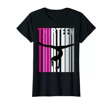 Розовая футболка Gymnastics 13th Birthday Vault Barbie Muses Handstand чёрный