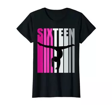 Розовая футболка Gymnastics 16th Birthday Vault Barbie Muses Handstand чёрный