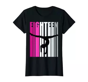 Розовая футболка Gymnastics 18th Birthday Vault Barbie Muses Handstand чёрный