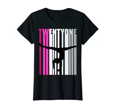 Розовая футболка Gymnastics 21st Birthday Vault Barbie Muses Handstand чёрный