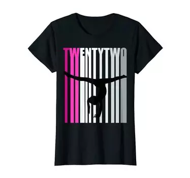 Розовая футболка Gymnastics 22nd Birthday Vault Barbie Muses Handstand чёрный