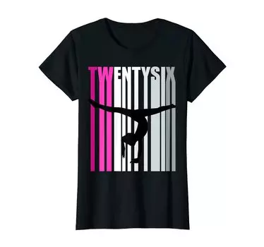 Розовая футболка Gymnastics 26th Birthday Vault Barbie Muses Handstand чёрный