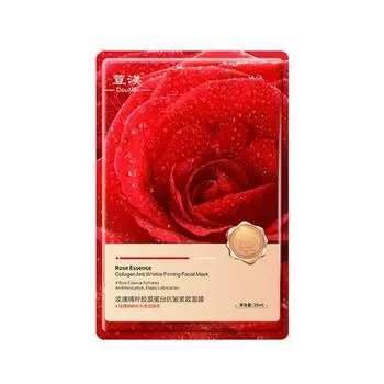 Розовая коллагеновая маска против морщин с гиалуроновой кислотой, увлажняющая, прозрачный желеобразный гель, хрустальная маска для кожи человека 5pcs