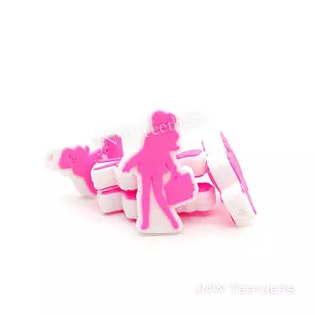 Розовая колючая девочка с силиконовыми фокусирующими бусинами в сумочке Pack 10