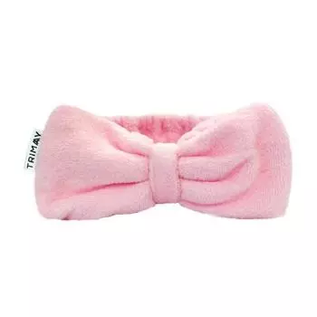 Розовая лента для волос Trimay с большой лентой 21x10 cm белый