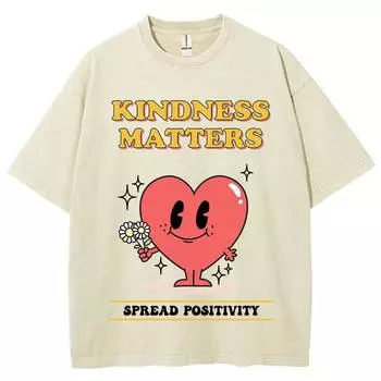 Розовая мультяшная футболка с принтом любви, женская, выстиранная, оверсайз, свободная, с полурукавом, нишевый дизайн, милый топ Y2k S