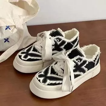 Розовая обувь на шнуровке с высокой платформой, женская обувь из парусины с низким каблуком для женщин, с акцией, горячая распродажа 2024 года, новая оригинальная роскошь, весна 35