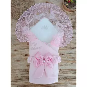 Розовая пеленка для девочки My Princess Crown