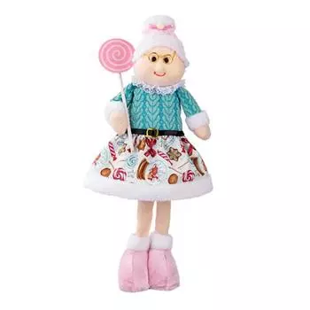 Розовая плюшевая рождественская кукла, выдвижной стоячий снеговик, Санта, олень, куклы бабушки для спальни, дома, украшения для рабочего стола, окна D