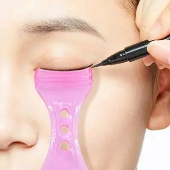 Розовая подводка для глаз, модель, вспомогательное устройство для макияжа глаз, инструмент для рисования подводок для глаз, направляющая карта, форма для подводки глаз, инструменты для макияжа глаз розовый
