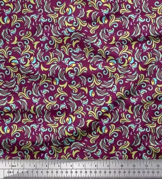 Розовая японская креп-сатиновая ткань Soimoi, художественная цветочная ткань с принтом по метрам, 42 дюйма 42 Inch Wide - Cotton Voile розовый