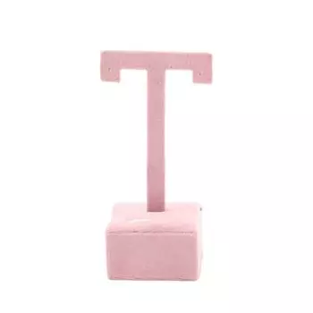 Розовая реквизит для демонстрации ювелирных изделий Элегантная подставка для ювелирных изделий из бархатной ткани Подставка для демонстрации ювелирных изделий для колец, сережек, ожерелий 6