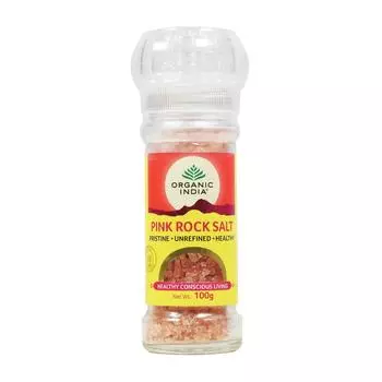 Розовая Соль (100 г), Pink Rock Salt, Organic India