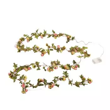 Розовая световая гирлянда 40 светодиодов Цветочная виноградная гирлянда Световое украшение для домашней вечеринки