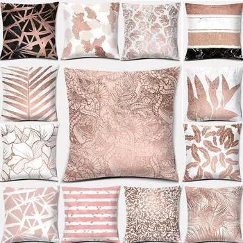 Розовая тематика для украшения офиса и дома, подушка для спальни, дивана, автомобиля, чехол для подушки 40x40cm