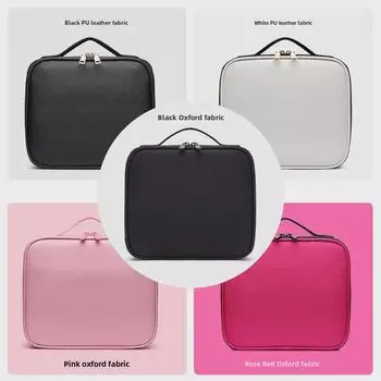 Розовая вместительная косметичка для студентов и домашнего использования