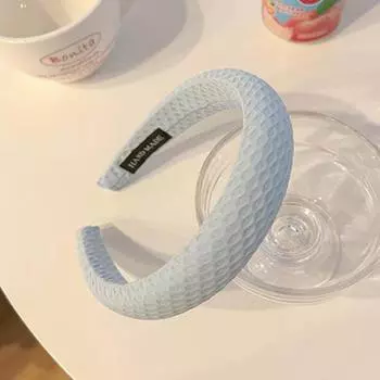 Розово-розовый твидовый ободок с блестками для женщин и девочек, саржевая вязка, розовые аксессуары для волос, винтажный обруч для волос, держатель с губкой белый