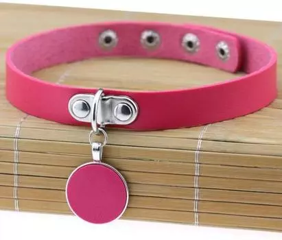 Розовое колье с круглой луной TU прозрачный