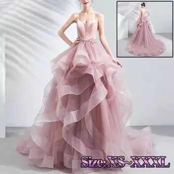 Розовое свадебное платье для тостов, художественные тестовые тапочки для ужина, свадебные платья, вечернее платье 3XL розовый