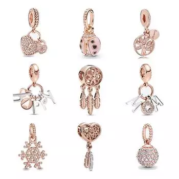 Розовое золото, духовный Ловец снов, счастливая мама, буквы, бусины, подвеска, подходит, оригинальный модный браслет, ювелирные изделия своими руками для женщин