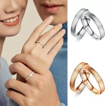 Розовое золото, серебро, матовое кольцо из нержавеющей стали для женщин и мужчин, титановое стальное кольцо, кольца для влюбленных, свадебные украшения 6 серебряный