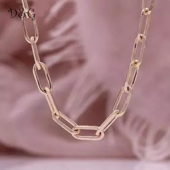 Розовое золото в стиле хип-хоп, браслет, ожерелье, цепочка, комплект ювелирных изделий, модный изысканный простой женский банкетный подарок на день рождения, ювелирные изделия 19cm розового золота