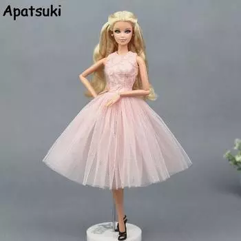 Розовые аксессуары для кукол, милый танцевальный костюм, балетное платье для куклы Барби, одежда, сарафан, жилет, юбка, одежда для куклы Барби, игрушка розовый