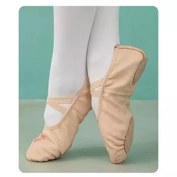 Детская балетная обувь с мягкой подошвой, обувь для йоги, обувь для балетных репетиций, обувь «кошачья лапка» для балетного танца 30 розовый