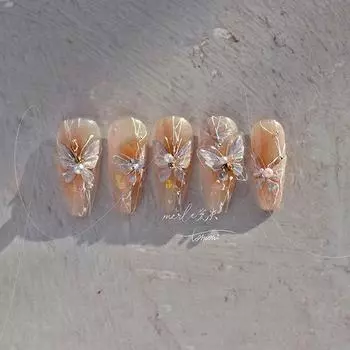 Розовые блестящие наклейки для ногтей в виде ракушек Аврора, 3D-дизайн ногтей, декоративные наклейки для маникюра своими руками, высокое качество