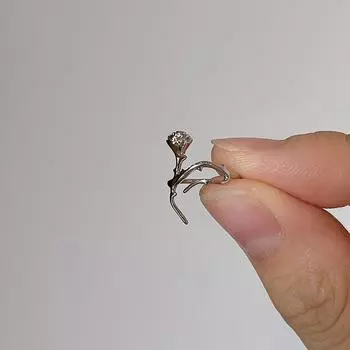 Розовые клипсы для ушей без пирсинга ушей женские французские ретро металлические абстрактные художественные цветочные клипсы для ушей