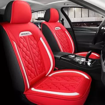 Розовые подушки для сидений автомобиля с изображением мультяшной богини: всесезонные универсальные чехлы из специальной микрофибровой кожи. Standard Edition