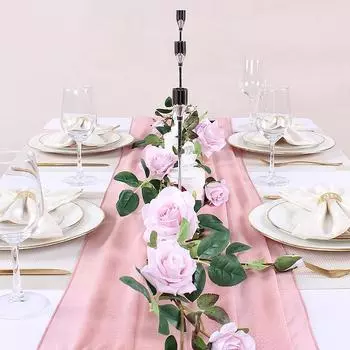 Розовые шифоновые скатерти для украшения свадеб, вечеринок, праздников, праздников, дней рождения, дней рождения, праздников, праздников, дней рождений, праздников ... 30X180cm