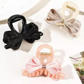 Розовые тканевые банты для волос, заколки для женщин и девочек, милые украшения для волос, повязки на голову, заколки для волос, модные аксессуары для волос 2024 розовый