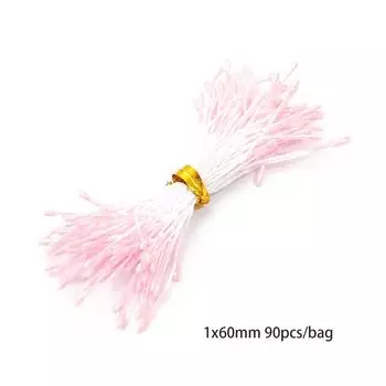 Розовые тычинки для создания искусственных цветов, венков, поделок или элементов декора 01