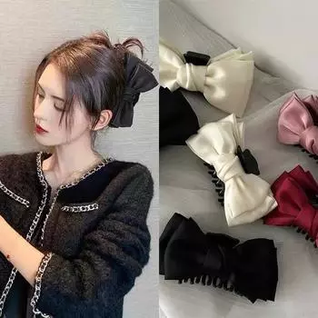 Розовые заколки с бантом, заколки для хвоста, бант, заколки для волос, когти, большие заколки для волос с когтями акулы, женские аксессуары для укладки волос, новинка 13cm