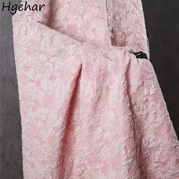 Розовые жаккардовые ткани Складки Материал для платья Милая ткань для одежды Сделай сам Рукоделие Швейные принадлежности для одежды Материалы ручной работы 145x50cm розовый