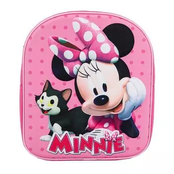 Розовый 3д рюкзак Минни 30х26х10 DISNEY детский