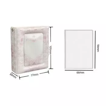 Розовый Альбом для фотокарточек с вырезом в форме сердца Держатель для фотокарточек Сумка для хранения фото Дневник K-pop Фотоальбомы Мультяшный Шикарный Мини-альбом