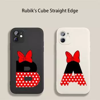 Розовый алфавит с буквами, оригинальный квадратный жидкий силиконовый чехол для телефона для iPhone 14 11 12 13 Pro Max Mini X XS XR 7 8 Plus DIY чехол iPhone 12