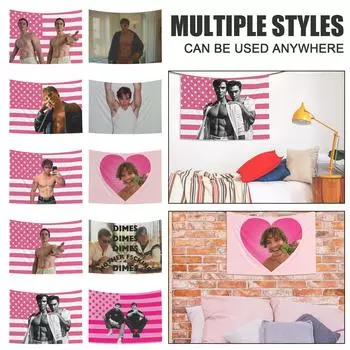 Розовый Американский флаг Гобелен Подарок Для Женщины Для Мужчины Любит Настенный Арт Гобелен Плакат Подарки Подарок One Size