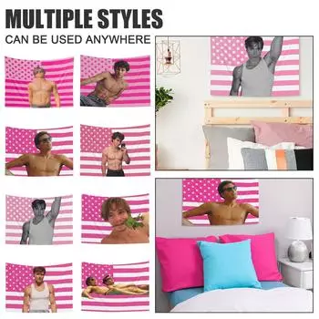 Розовый Американский флаг Гобелен Подарок Для Женщины Для Мужчины Любит Настенный Арт Гобелен Плакат Подарки Подарок One Size