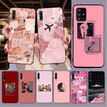 Розовый эстетический чехол для телефона Samsung Galaxy A13 A53 A11 A12 A32 A22 A52S 5G A10S A41 A42 A33 A20E A30S A40 A51 A71 A21S Чехлы Galaxy A10