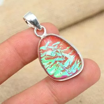 Розовый австралийский тройной опал, драгоценный камень, стерлинговое серебро 925 пробы, ювелирное изделие ручной работы, подарочная подвеска 1.57 Inches розовый