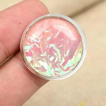 Розовый австралийский тройной опал, драгоценный камень, твердое ювелирное изделие из стерлингового серебра 925 пробы, красивое кольцо ручной работы 4 розовый